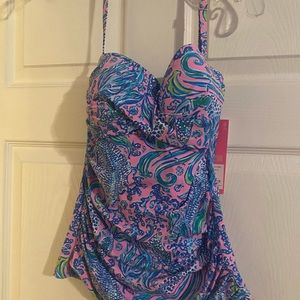 Lily Pulitzer Flamenco tankini swim top